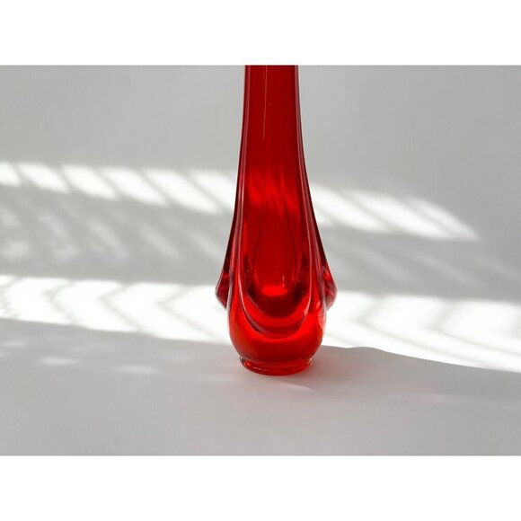 Midcentury Modern Vintage Viking Glass Epic Drape Glass Swung Vase - Picture 7 of 8